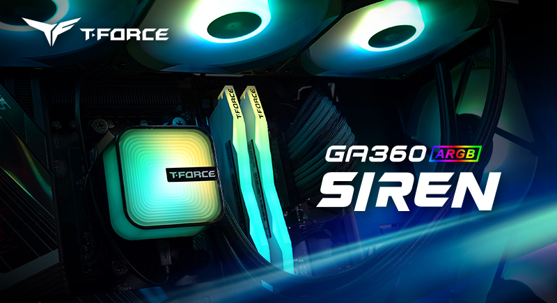TEAMGROUP and ASETEK Designworks Launches the T-FORCE SIREN GA360 ARGB All-in-One Liquid Cooler, Next-Level Cooling Enhanced with Artificial Intelligence